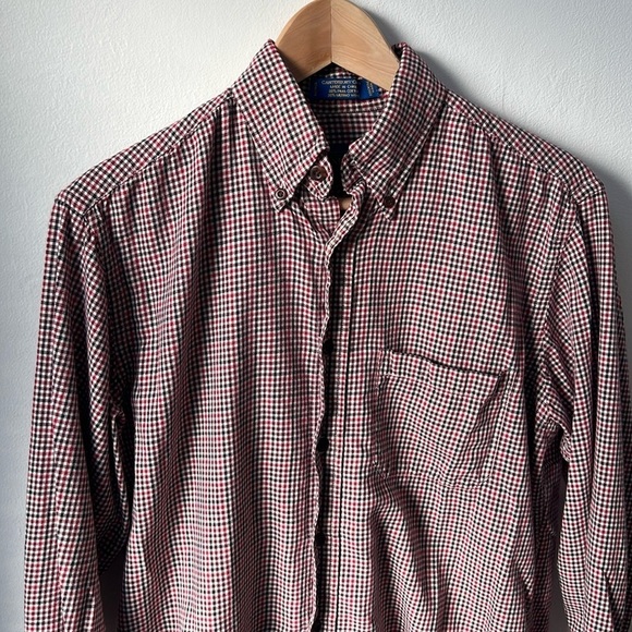 Pendleton Canterbury Cloth Flannel Shirt Pima Cotton Merino Wool Size Small - Picture 1 of 9